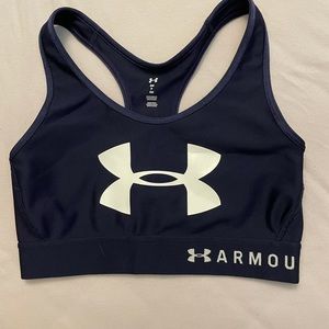 navy Under Armour sports bra